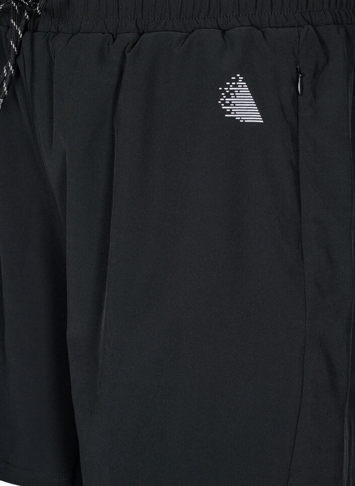 Training shorts with inner shorts, Black, Packshot image number 2