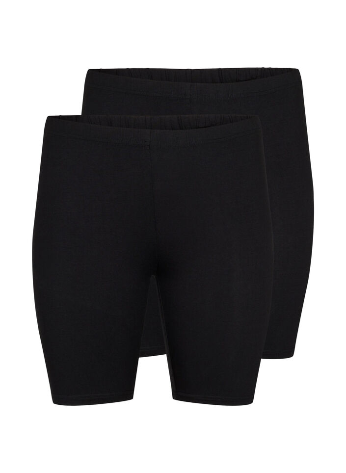 2-pack viscose cycling shorts, Black, Packshot image number 0