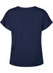Loose training t-shirt with v-neck, Blue, Packshot image number 1