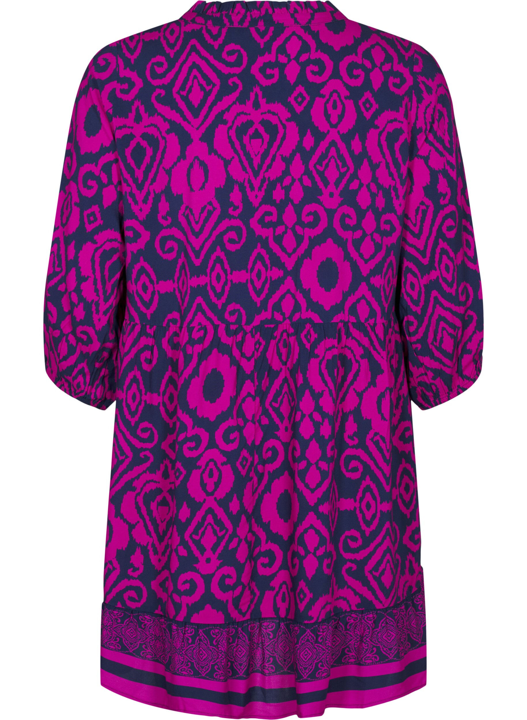 Zizzifashion Short dress with print and a-shape, Night Sky AOP, Packshot image number 1