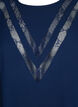 Long-sleeved blouse with lace, Navy Blazer, Packshot image number 2