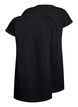 2-pack T-shirt dress with short sleeves, Black, Packshot image number 1