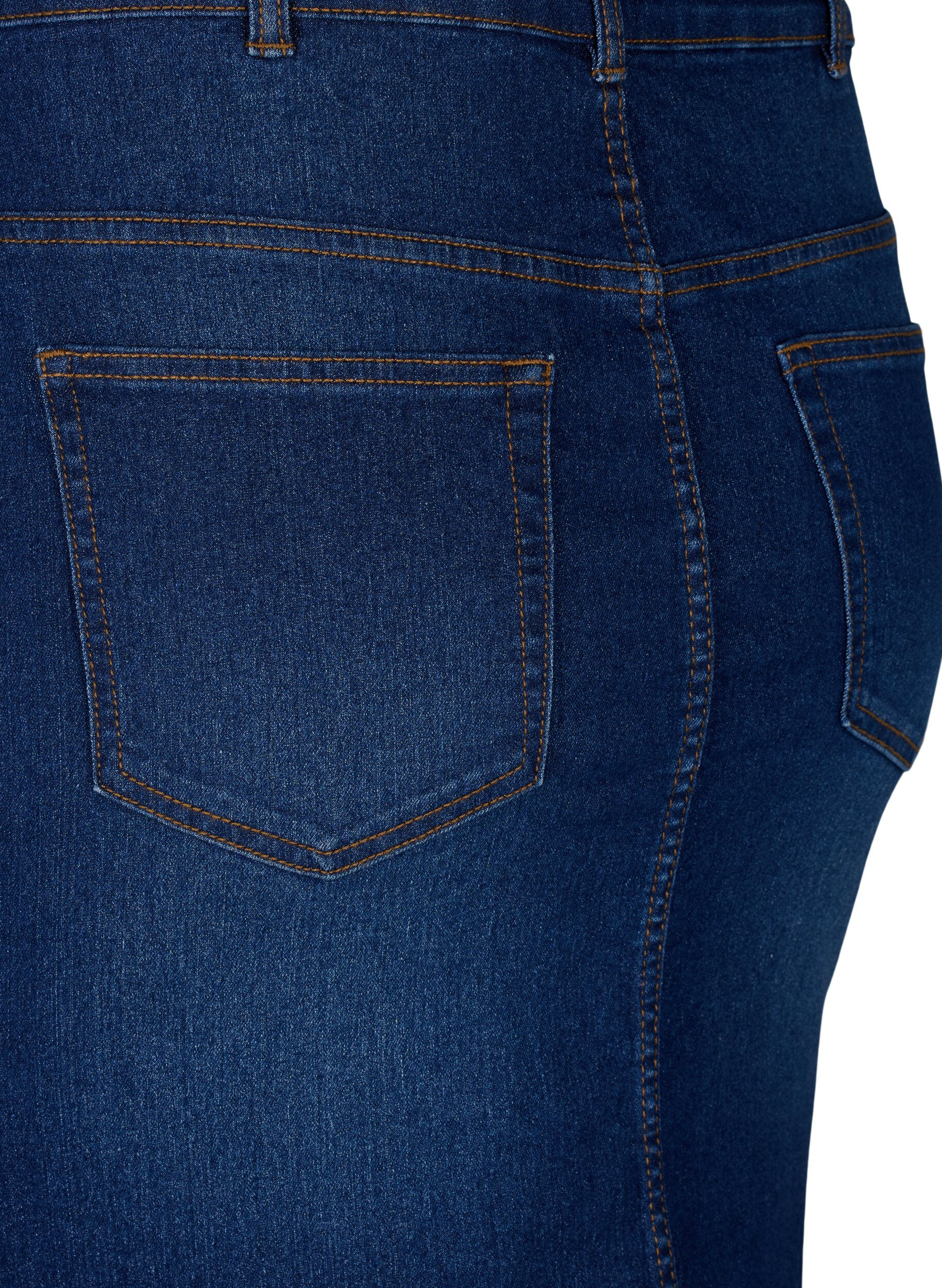 Zizzifashion Tight-fitting denim skirt, Blue, Packshot image number 3