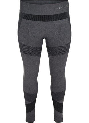 Seamless ski leggings, Dark Grey Melange, Packshot image number 0