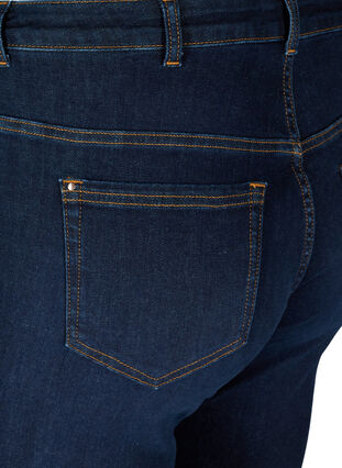 High-waisted Ellen jeans with bootcut, Dark blue denim, Packshot image number 3