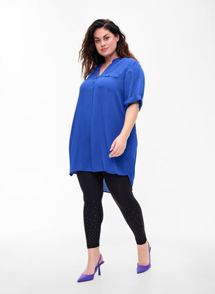 Viscose tunic with short sleeves, Surf the web, Model image number 2
