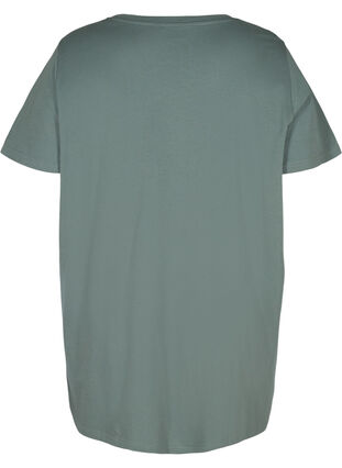 Oversize sleep T-shirt in organic cotton, Balsam Green, Packshot image number 1