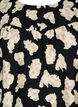 Long-sleeved blouse with print and bows, Black, Packshot image number 2