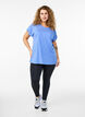 Loose workout t-shirt with short sleeves, Blue, Model image number 1