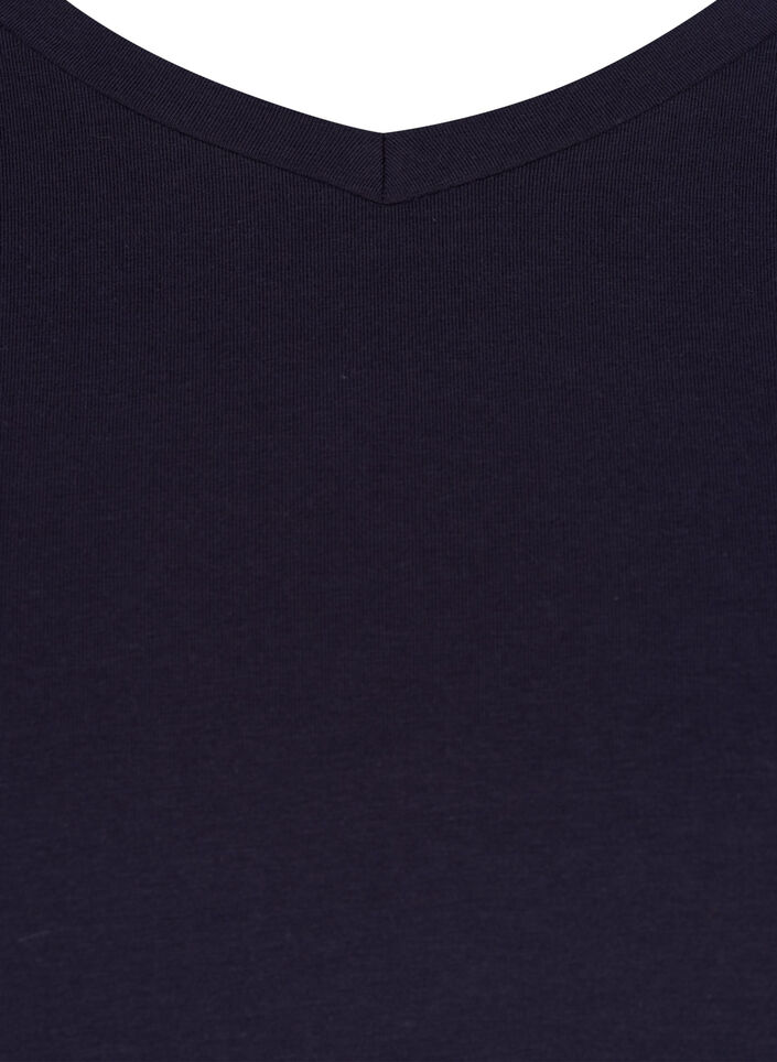 Solid-coloured basic cotton T-shirt, Blue, Packshot image number 2