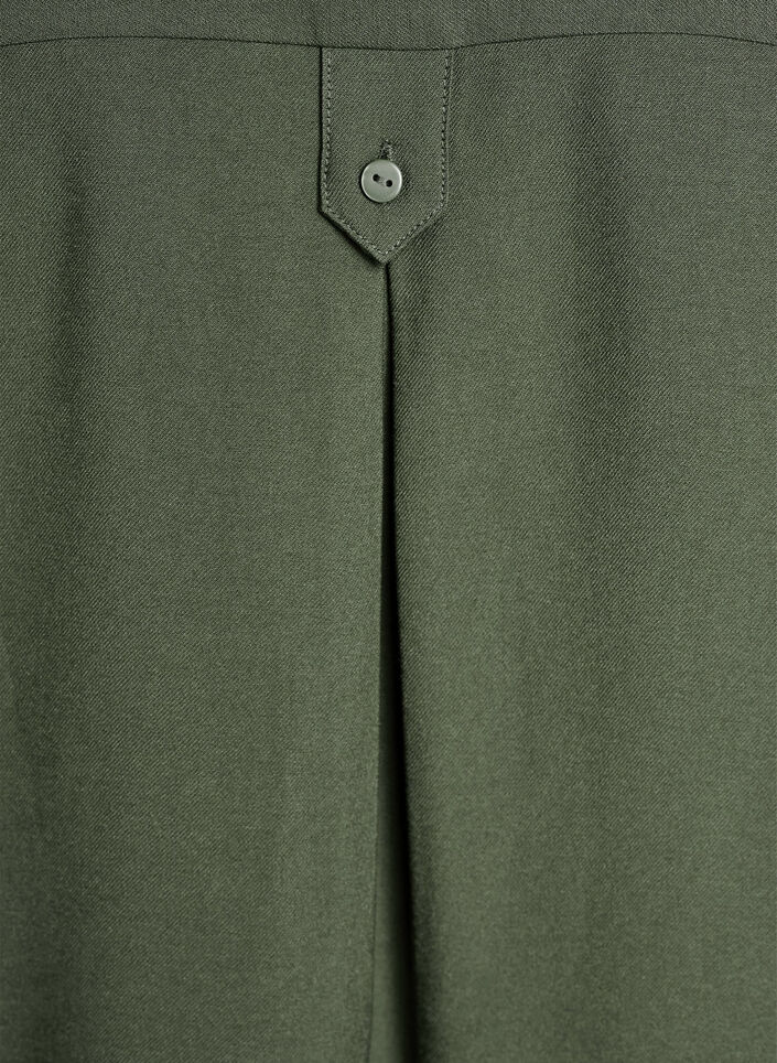Shirt blouse with button detail at the back, Green, Packshot image number 3