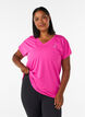 Loose training t-shirt with v-neck, Pink, Model image number 0