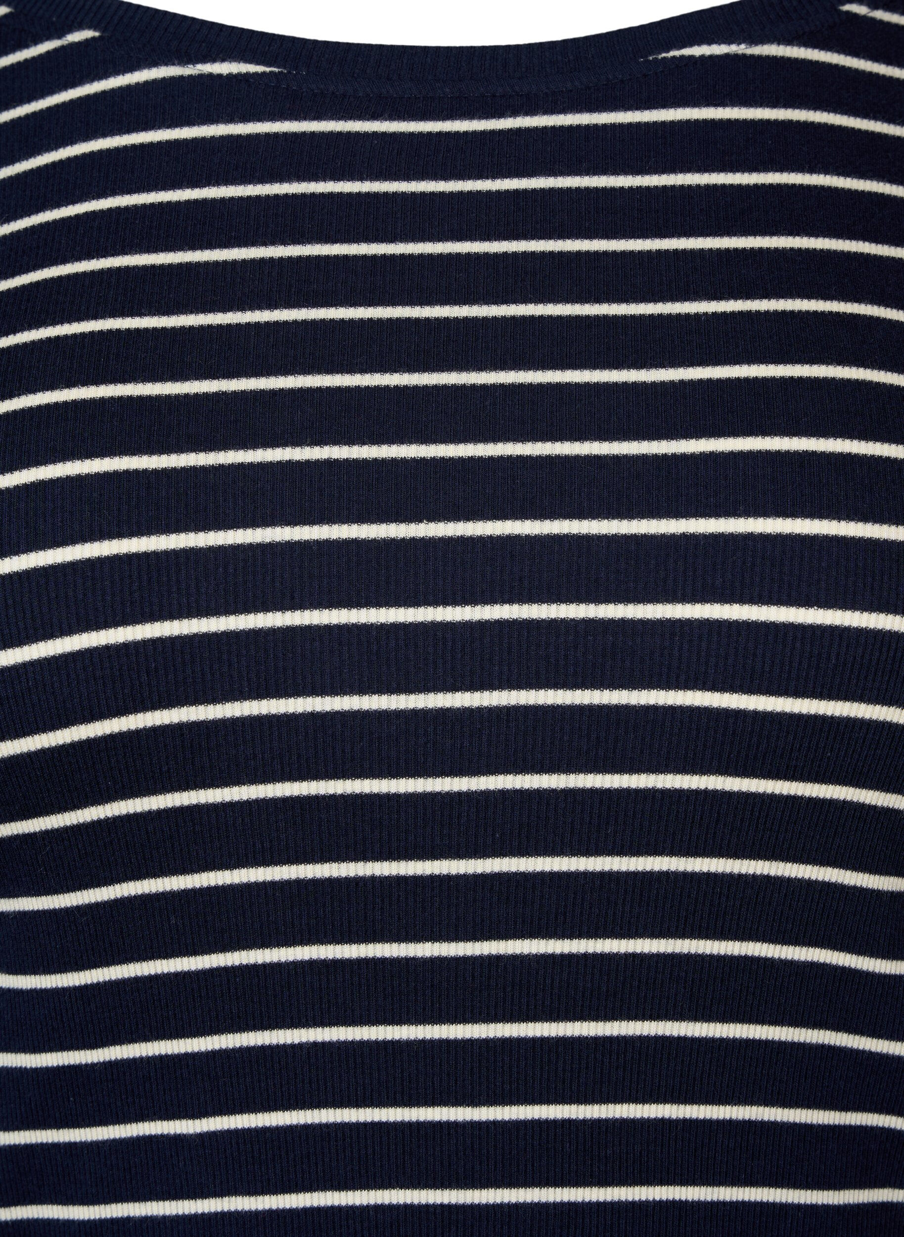 Zizzifashion Striped top with round neck, Night Sky Stripe, Packshot image number 2