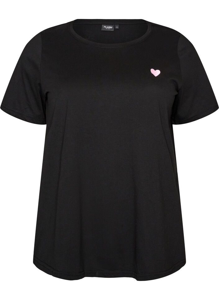 T-shirt with motif, Black, Packshot image number 0