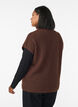 Sleeveless knitted vest with turtleneck, Brown, Model image number 2