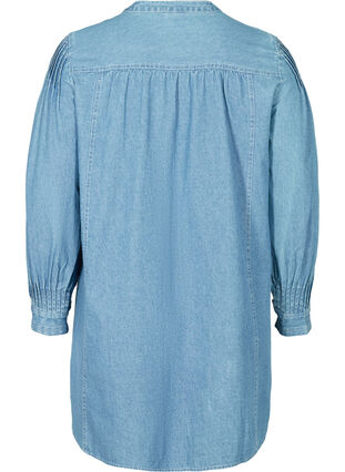 Long, cotton denim shirt, Blue denim ASS, Packshot image number 1