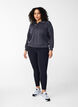 Sporty sweatshirt with high neck and zip, Asphalt, Model image number 2
