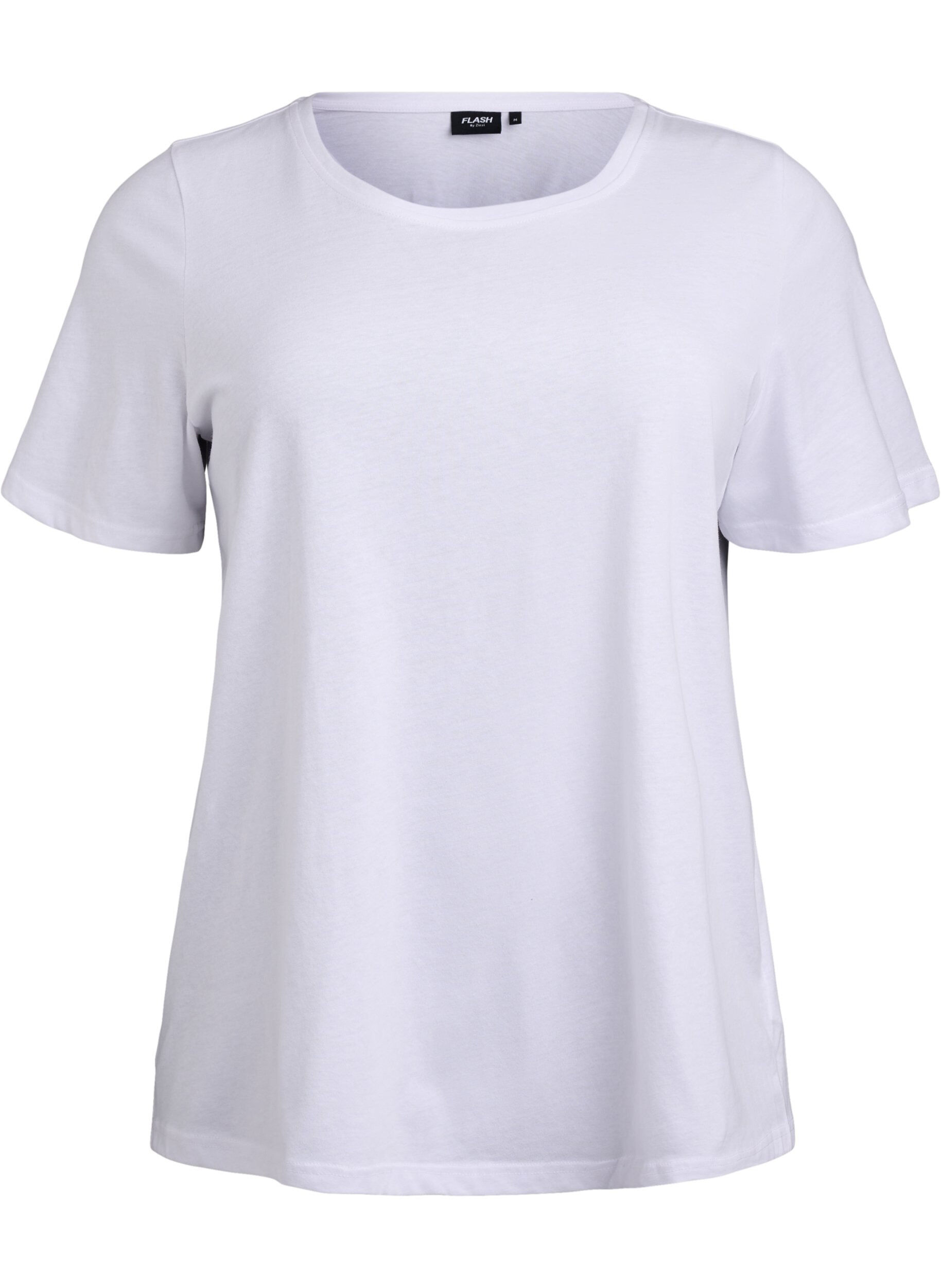 Zizzifashion FLASH - 2-pack t-shirts with crew neck, Black/White, Packshot image number 3