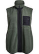 Sporty teddy waistcoat with pockets, Thyme, Packshot image number 0