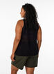FLASH - Sleeveless knitted top with v-neck, Black, Model image number 2