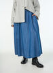 Maxi skirt in lyocell with a denim look, Blue, Model image number 2