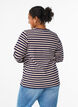 Striped blouse with long sleeves, Beige, Model image number 2