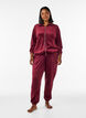 Loose velour trousers, Red, Model image number 0