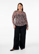 Mesh top with zebra print, Black, Model image number 1