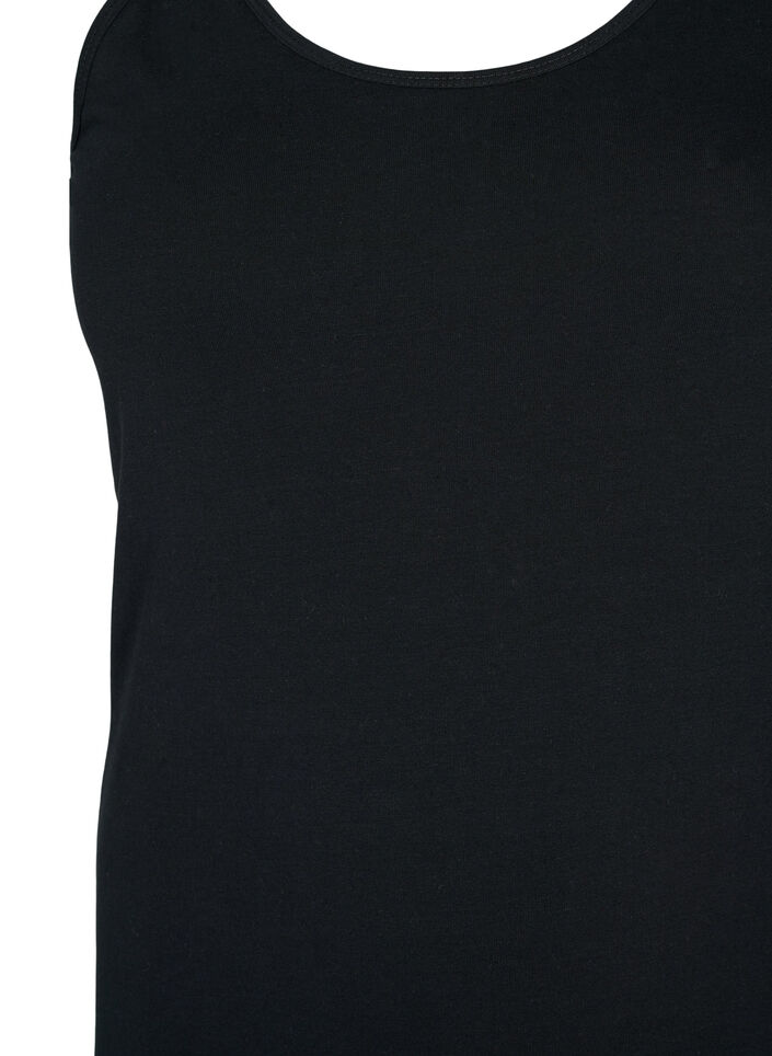Cotton basic top, Black, Packshot