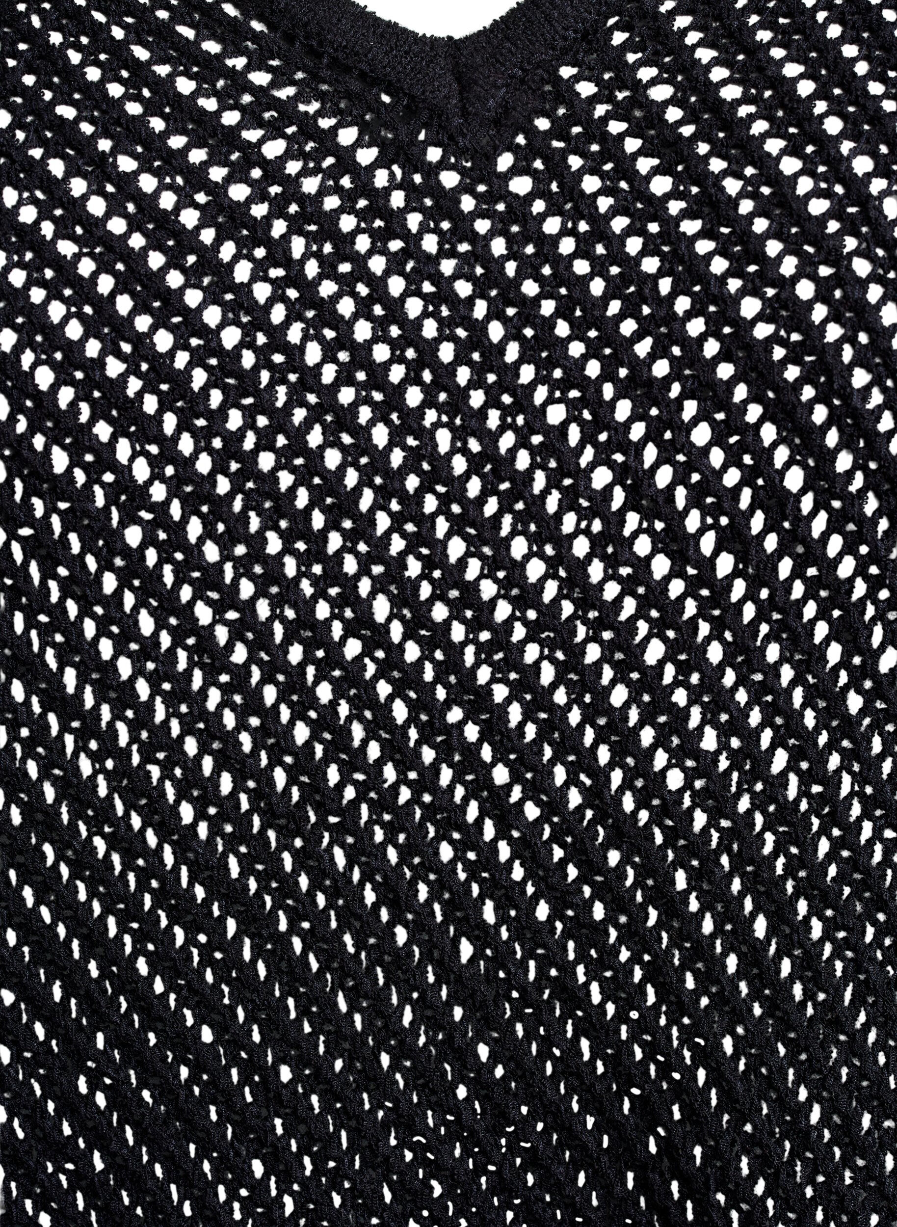 Zizzifashion FLASH - Sleeveless knitted top with v-neck, Black, Packshot image number 2