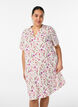 Short A-line dress in cotton muslin, Beige, Model image number 0