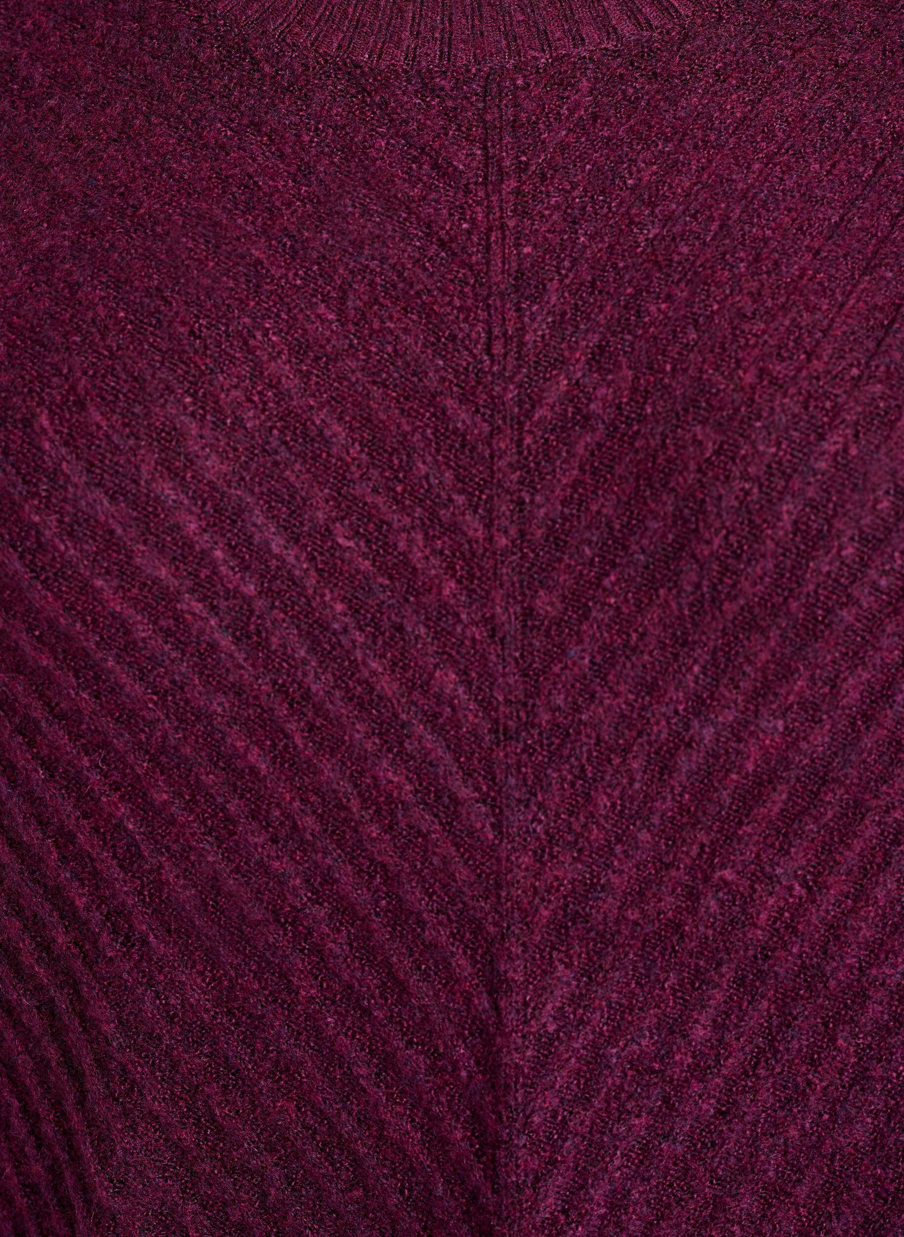 ZizzifashionShort knitted dress with a V-shaped textured pattern, Purple, Packshot image number 2