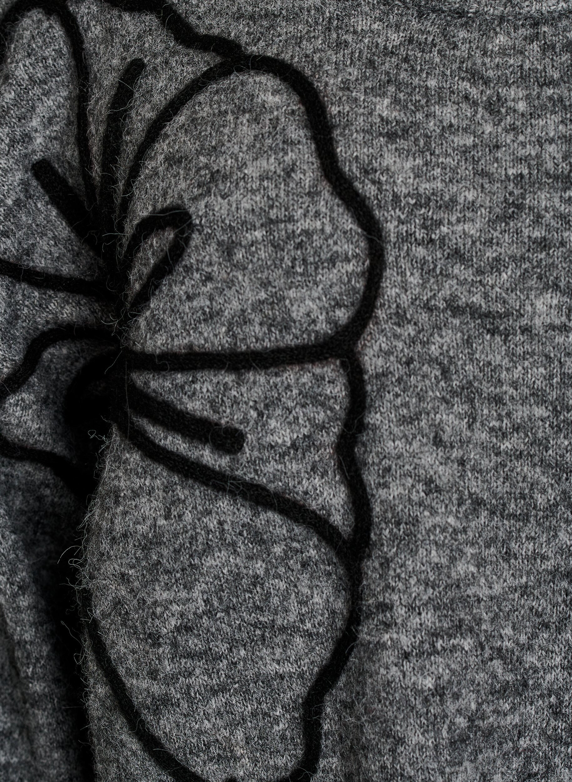 ZizzifashionJumper with flower appliqu&eacute;, Grey, Packshot image number 2