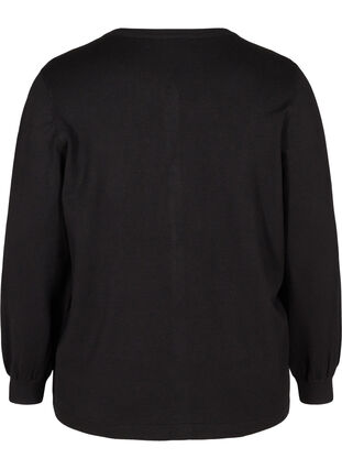 Short knit cardigan with decorative buttons, Black, Packshot image number 1