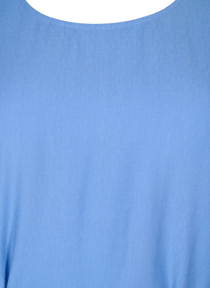 Short dress with loose fit and tie belt, Light Blue, Packshot image number 2