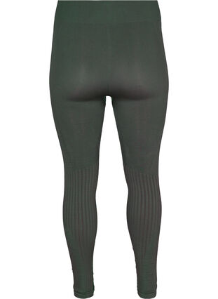 High waisted, textured workout leggings, Green As SS, Packshot image number 1