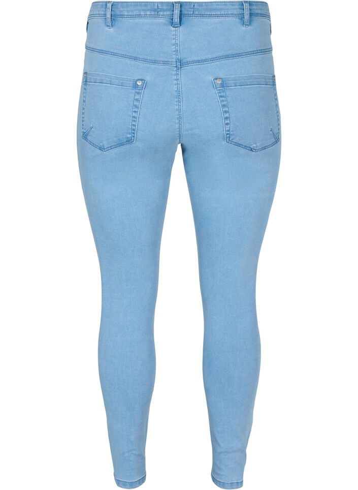 Cropped Amy jeans with zipper detail, Light Blue, Packshot image number 1