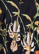 Midi dress with floral print and tie-belt, Black, Packshot image number 2