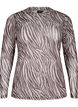 Mesh top with zebra print, Black, Packshot image number 0