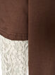 Loose t-shirt with long lace sleeves, Brown, Packshot image number 3