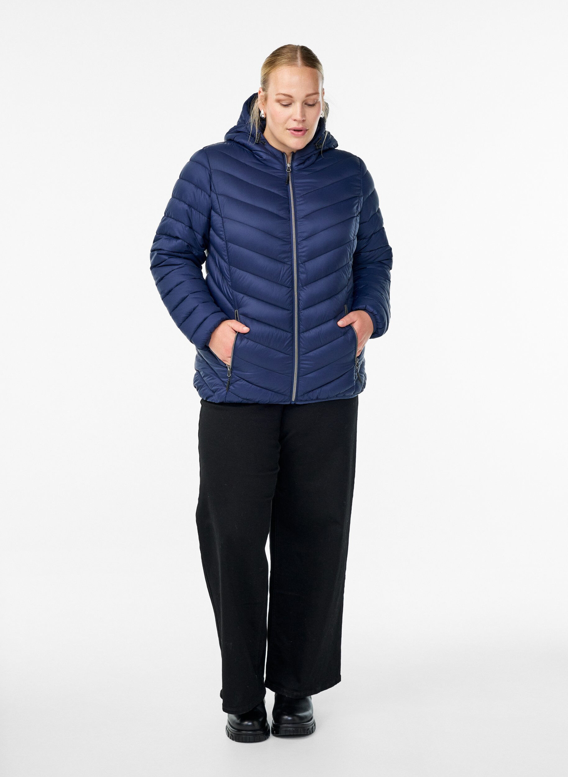Zizzifashion Lightweight jacket with hood, Blue, Model image number 1