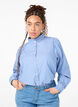 Striped shirt blouse with ruffles, Princess Blue W. St., Model image number 0
