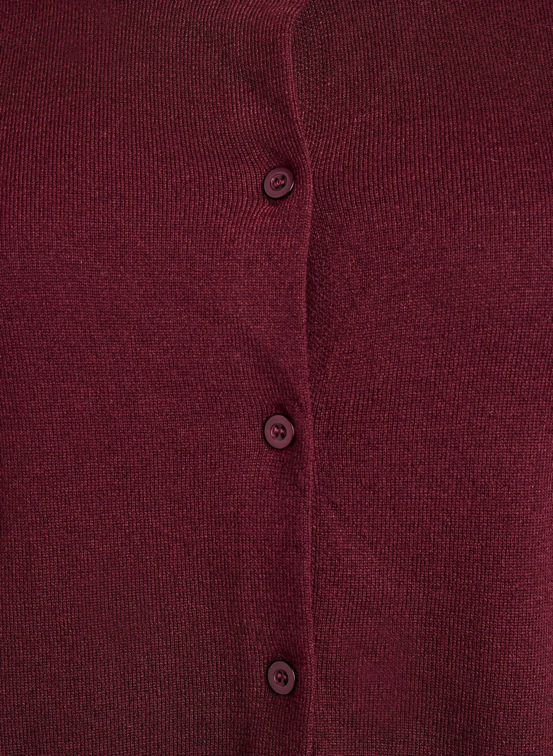 Zizzifashion Fine-knit cardigan with round neck, Red, Packshot image number 2