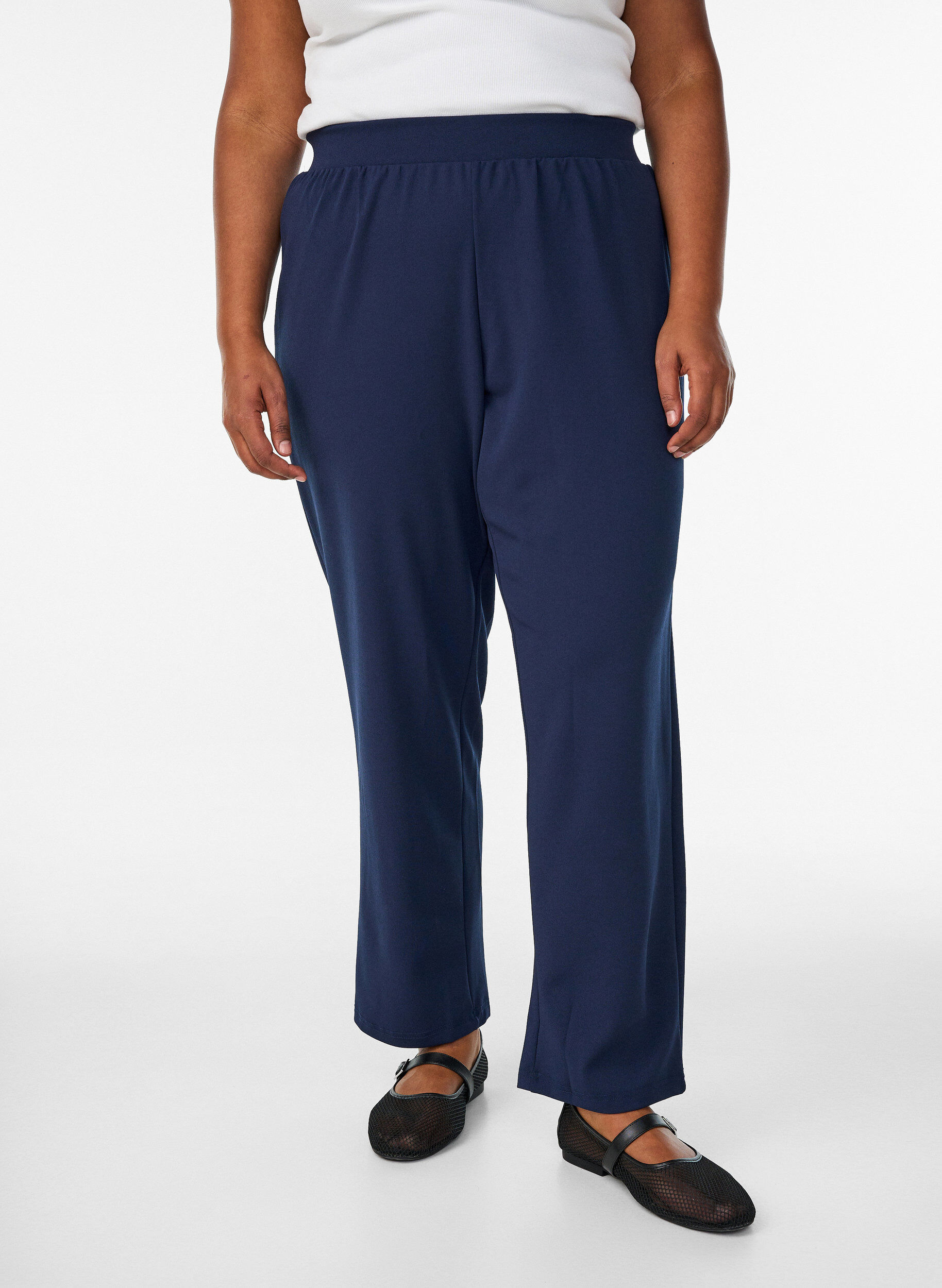Zizzifashion Straight fit trousers, Blue, Model image number 3