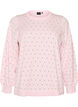 Knitted blouse with small polka dots, Pink, Packshot image number 0