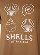 Cotton T-shirt with print, Brown, Packshot image number 2