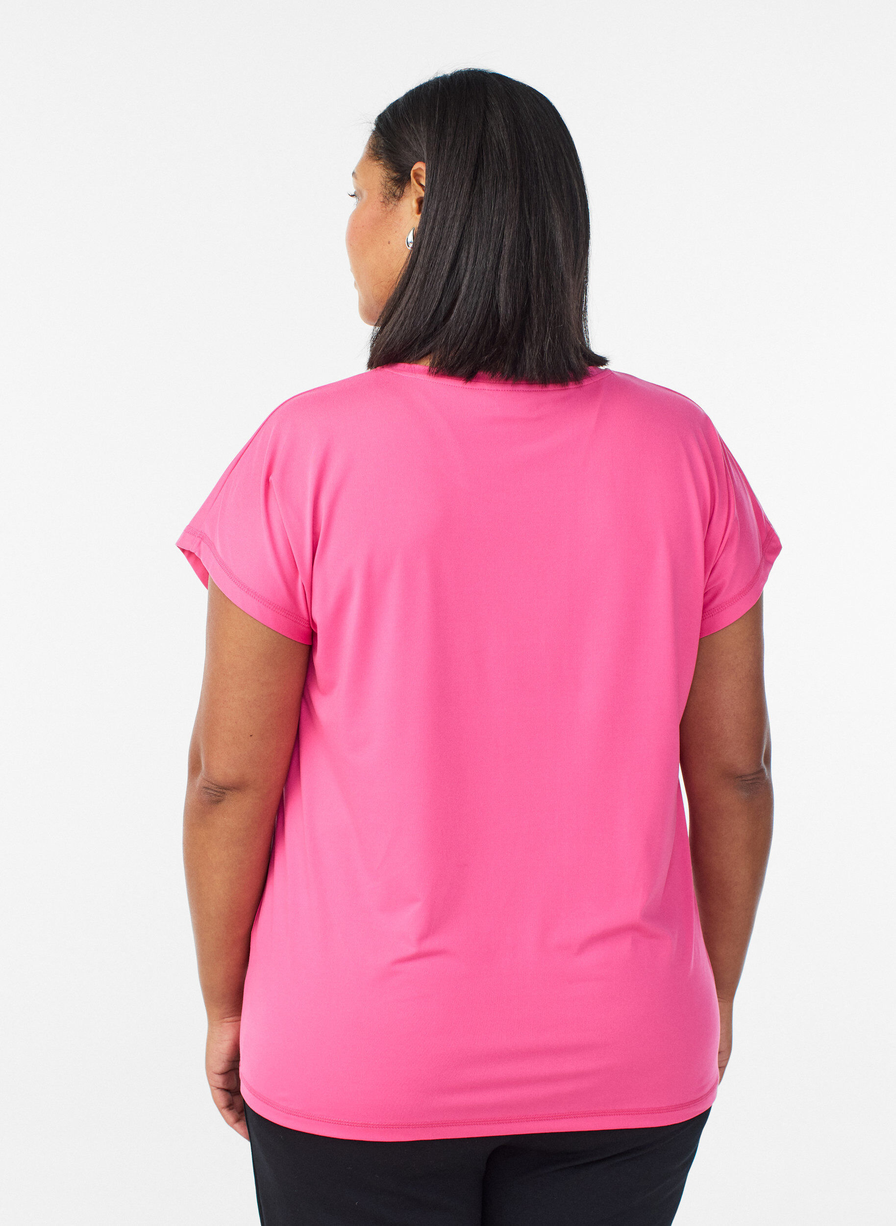 ZizzifashionSolid-coloured training T-shirt, Pink, Model image number 2