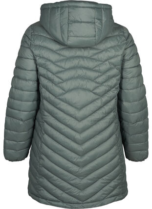 Long, quilted, lightweight jacket, Balsam Green, Packshot image number 1