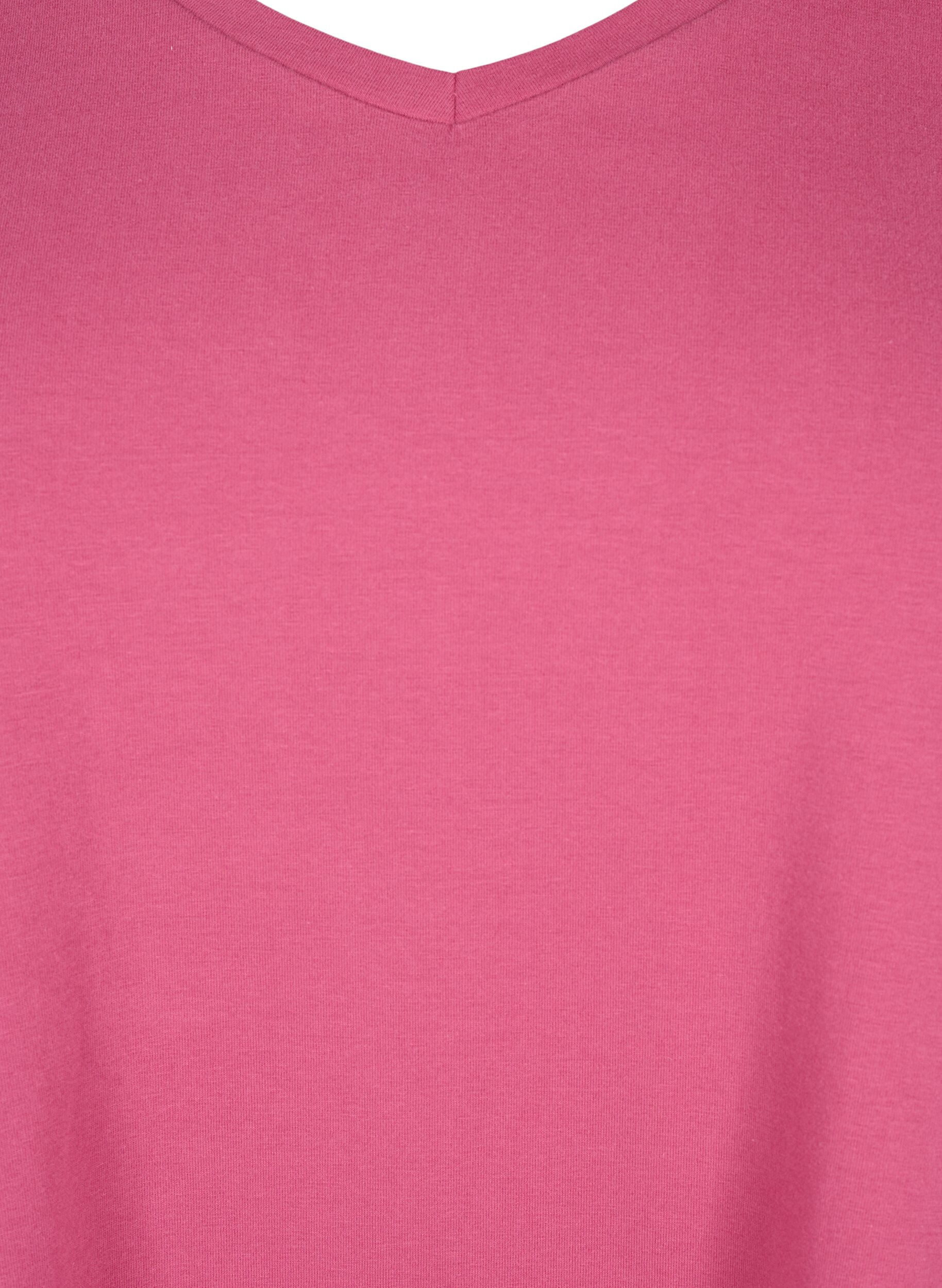 Zizzifashion Solid-coloured basic cotton T-shirt, Red, Packshot image number 2