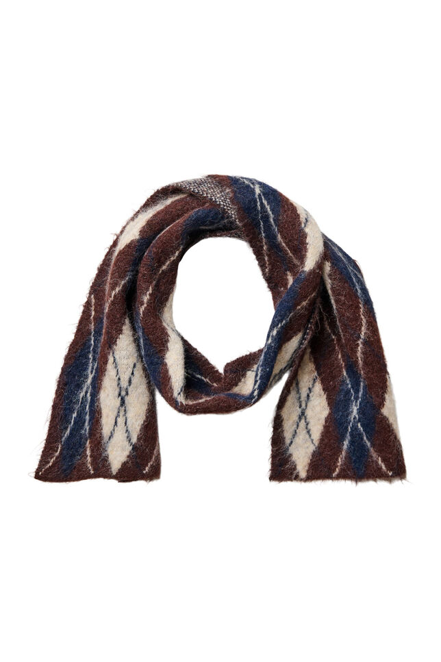 Checked scarf, Brown, Packshot image number 0